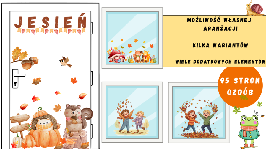 PROMOCJA! Dekoracje jesienne – 95 stron ozdób, możliwość własnej aranżacji, bardzo dużo ozdób