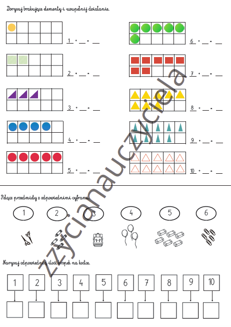 Dodawanie i odejmowanie do 10