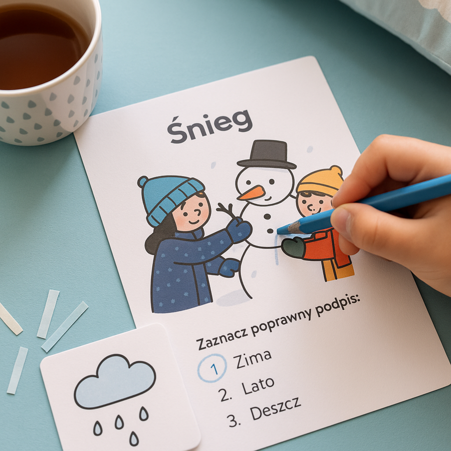 Zestaw kart pracy „Pogoda w obrazkach”