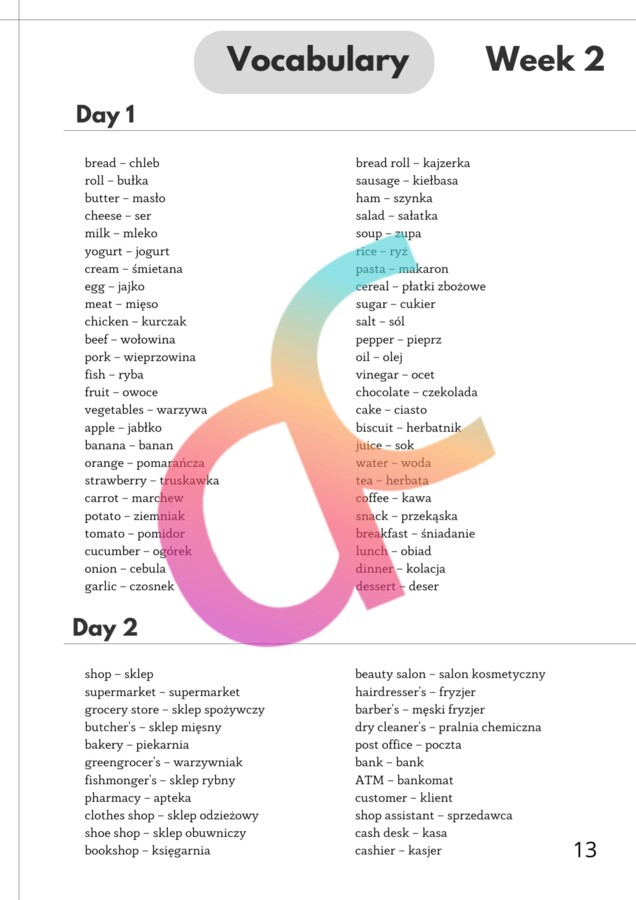 Angielski - Egzamin ósmoklasisty - Planer nauki na 8 tygodni z zestawem słownictwa i ćwiczeniami