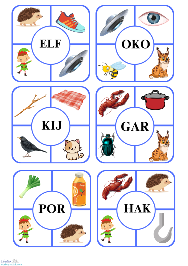 ZESTAW DO NAUKI CZYTANIA - trzyliterowy