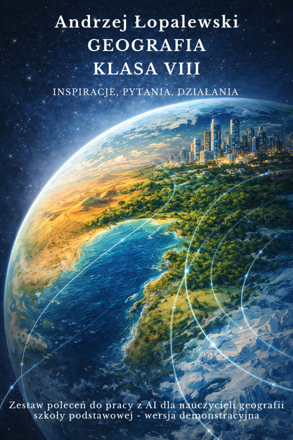 Geografia – klasa VIII. Inspiracje, pytania, działania. Zestaw poleceń do pracy z AI dla nauczycieli geografii _wersja demo