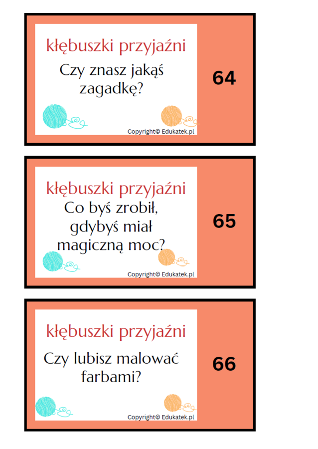 Kłębuszki przyjaźni – gra integracyjna