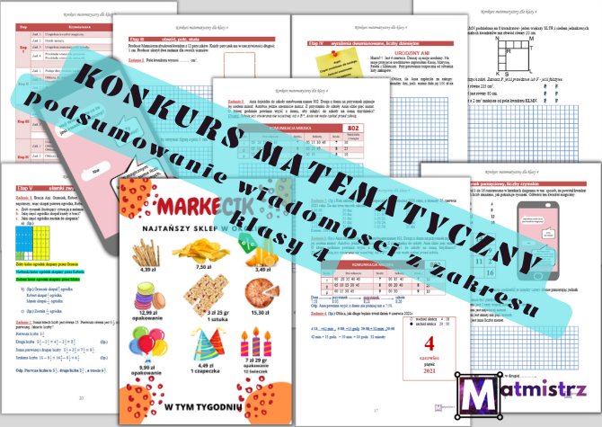 Konkurs matematyczny dla uczniów klasy 4 - praca w grupach