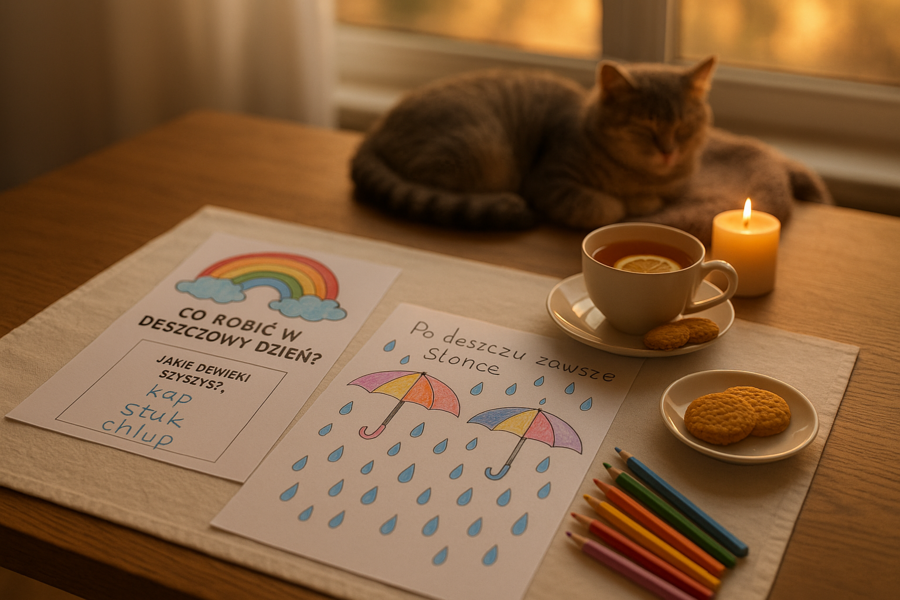 Karta pracy "Co robić w deszczowy dzień?"