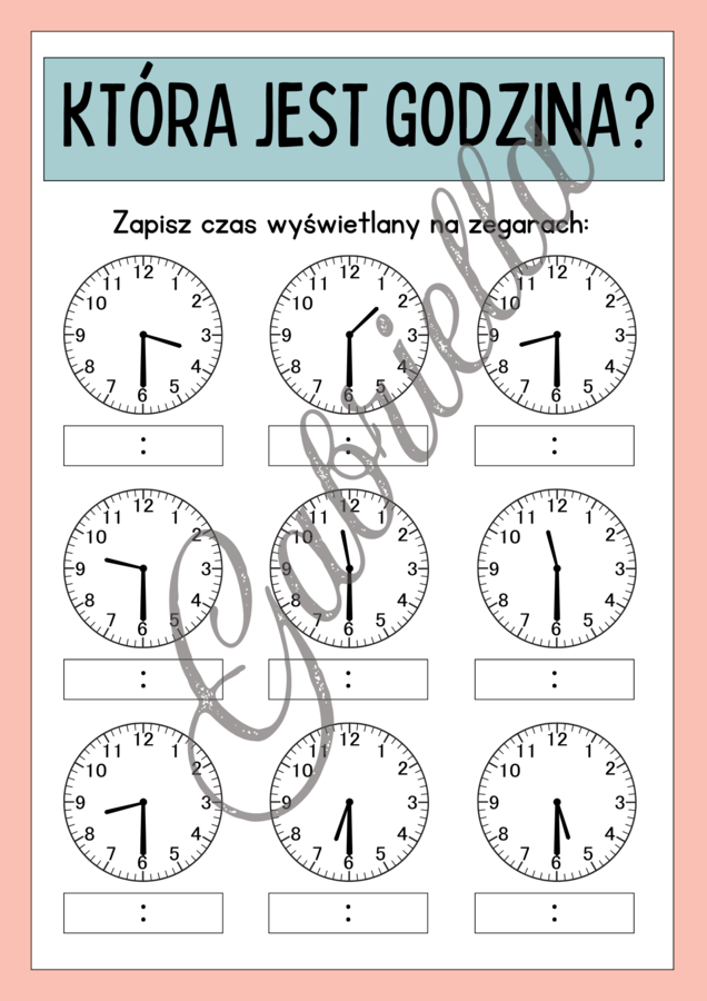 Która jest godzina?
