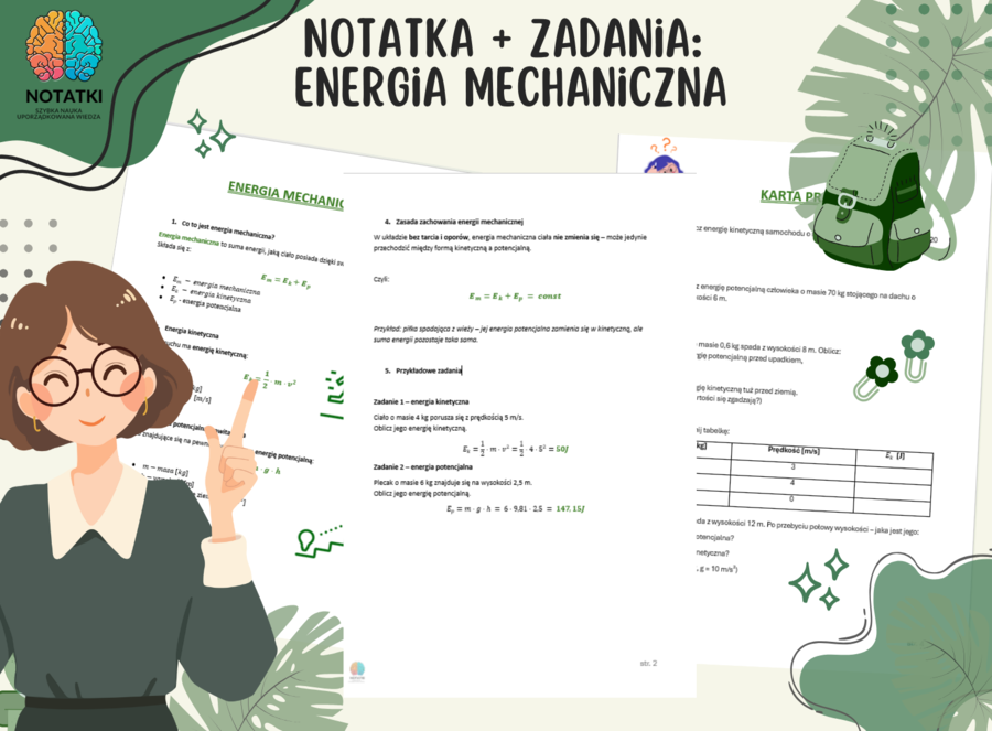 Notatka + zadania: Energia mechaniczna
