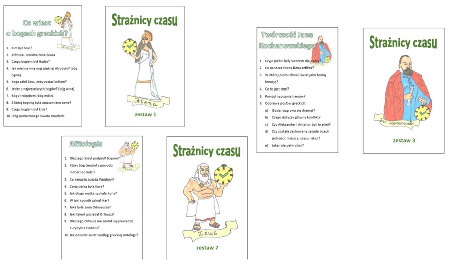Strażnicy czasu - mini karty do kreatywnych powtórek z j. polskiego