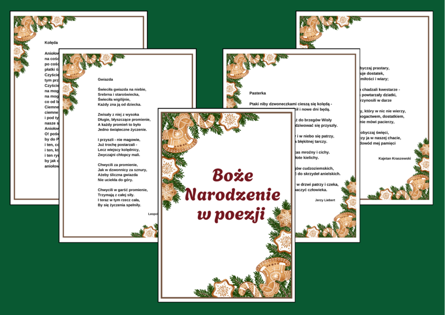 BOŻE NARODZENIE W POEZJI – biblioteka – świetlica – WIERSZE – GAZETKA - wersja 2