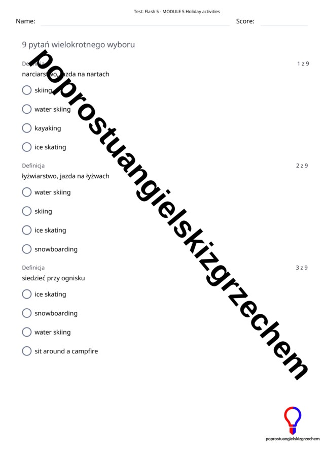 Flash 5 – Module 5 – testy