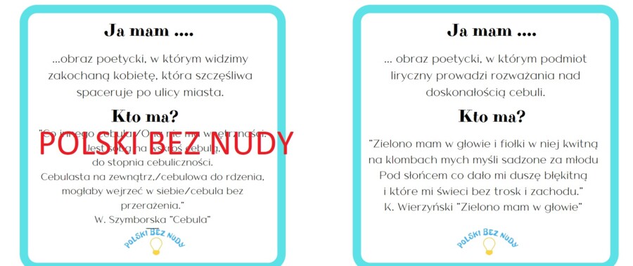 Obrazy poetyckie - Ja mam, kto ma