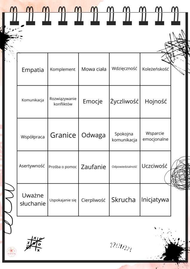 Poza tablicą. relacyjne bingo -