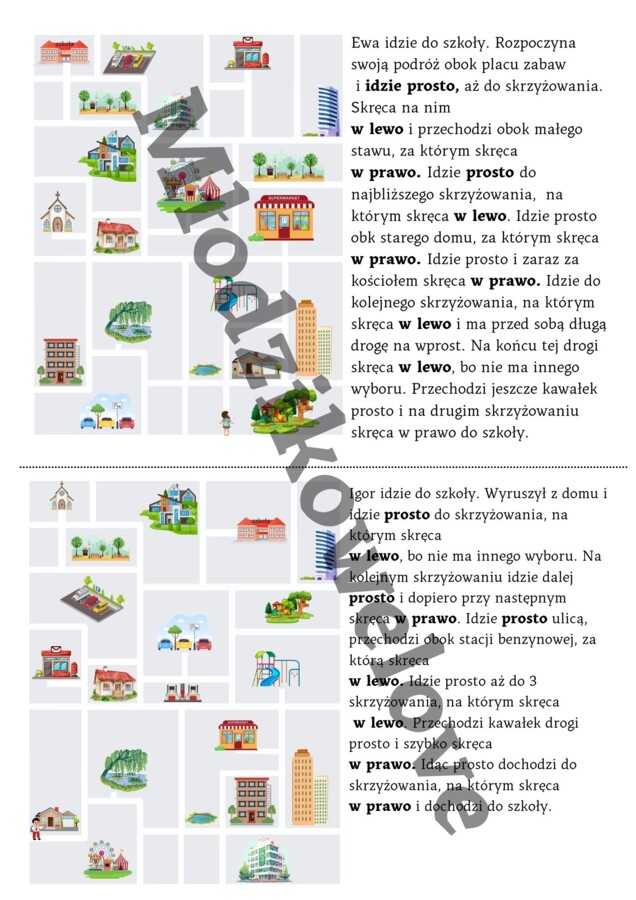 Droga do szkoły-orientacja przestrzenna