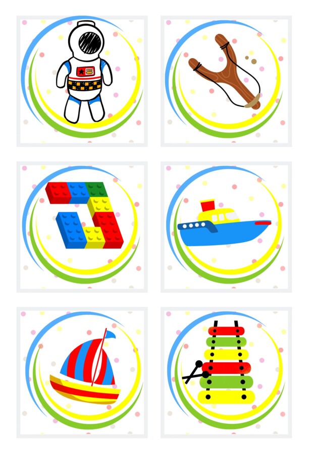 ZNACZKI PRZEDSZKOLNE. ZABAWKI. CZĘŚĆ V.