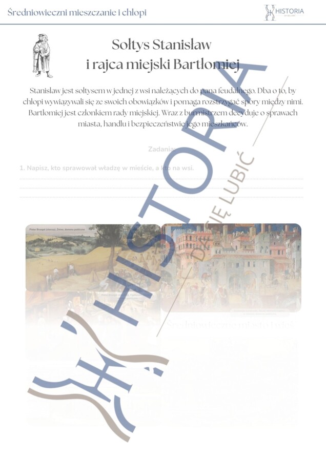 Średniowieczni mieszczanie i chłopi