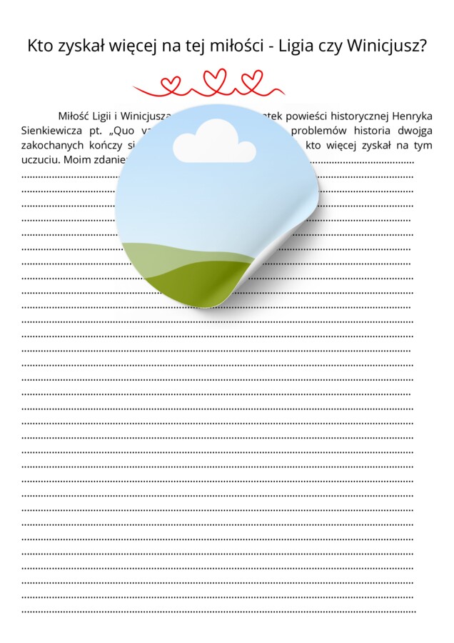 Quo vadis - ćwiczenie pisania rozprawki