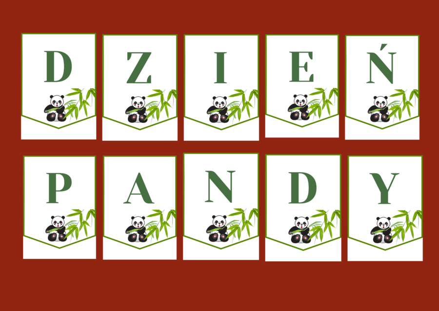 DZIEŃ PANDY – girlanda – napis – gazetka – wersja 2
