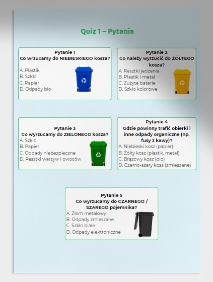 Quizy z wiedzy przyrodniczej. Ochrona środowiska i ekologia. 3 QUIZY