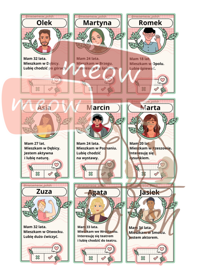 Portal randkowy - zainteresowania JPJO A0-B1