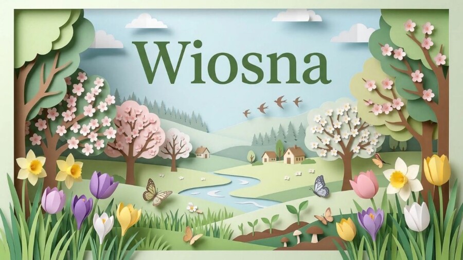 Wiosna - prezentacja, gazetka szkolna, materiały