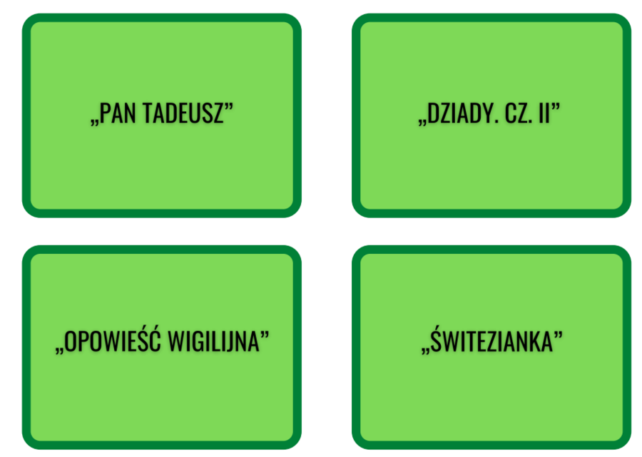 Lekturowe karty do gry - powtórka do egzaminu ósmoklasisty