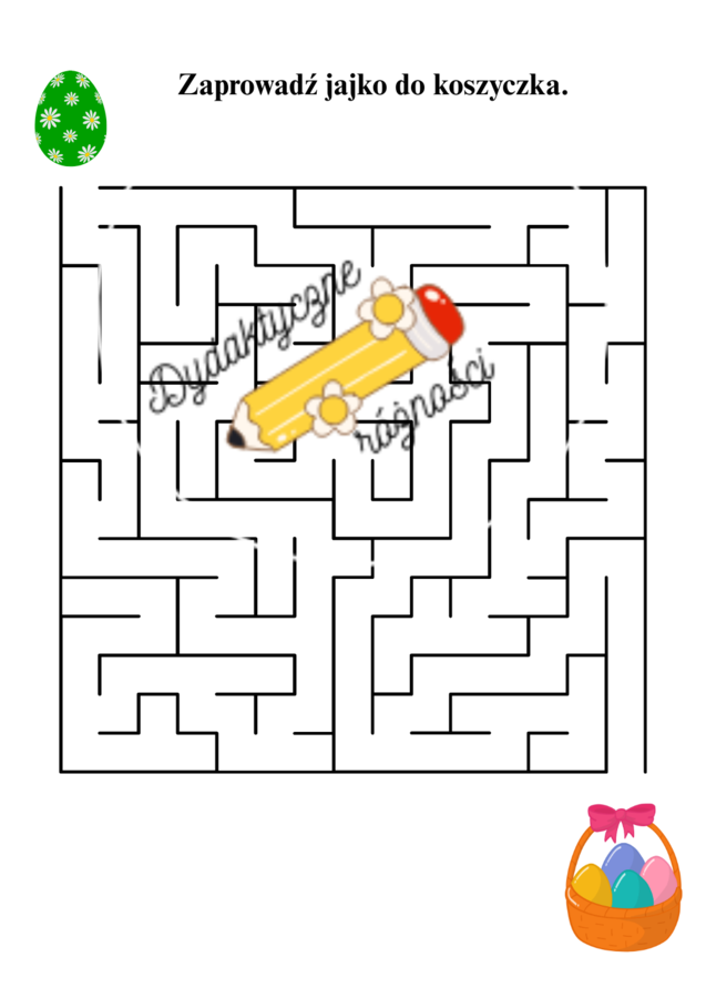 Wielkanocne karty pracy dla klasy 1.