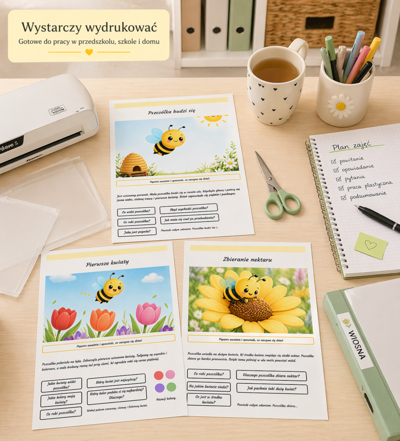 Wiosenny spacer z pszczółką