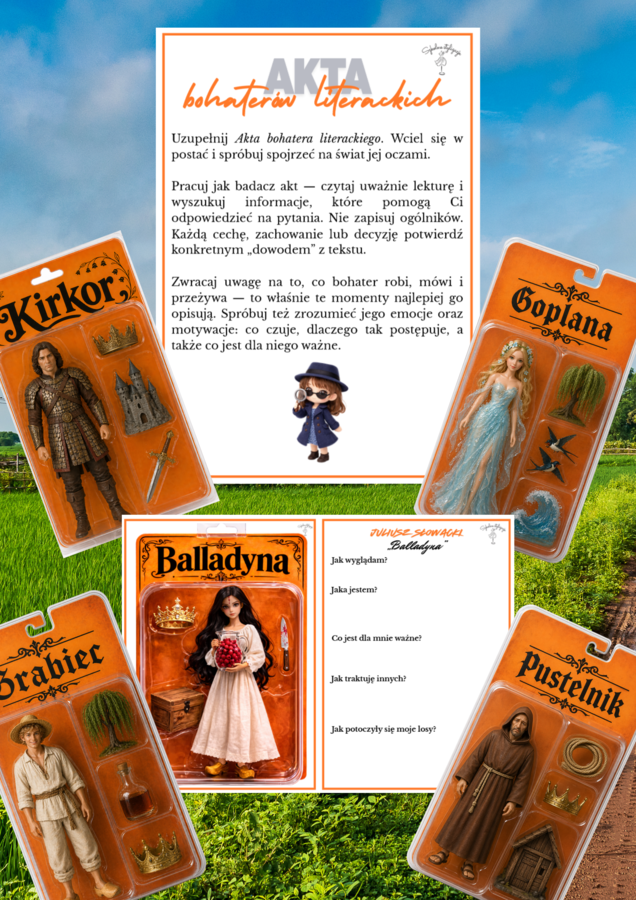 Balladyna - karty pracy