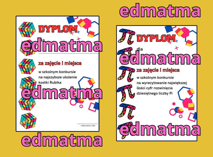 Dyplomy - zestaw matematyczny