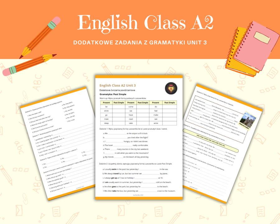Gramatyka klasa 6: czas przeszły Past Simple. Na podstawie podręcznika English Class A2