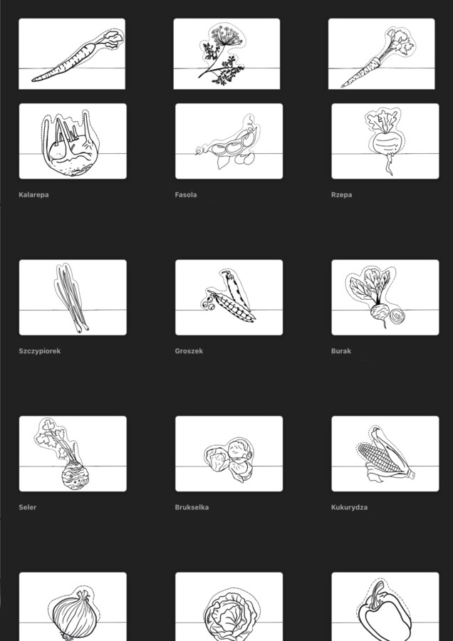 Opaski - Warzywa- „Na straganie” - 15 warzyw