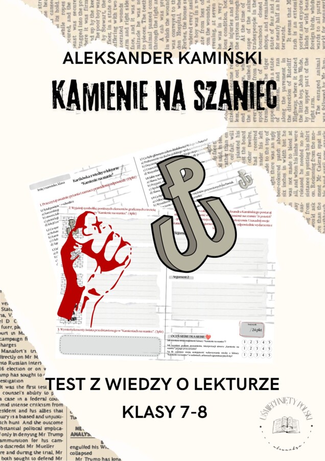 Kartkówka z wiedzy o lekturze "Kamienie na szaniec"
