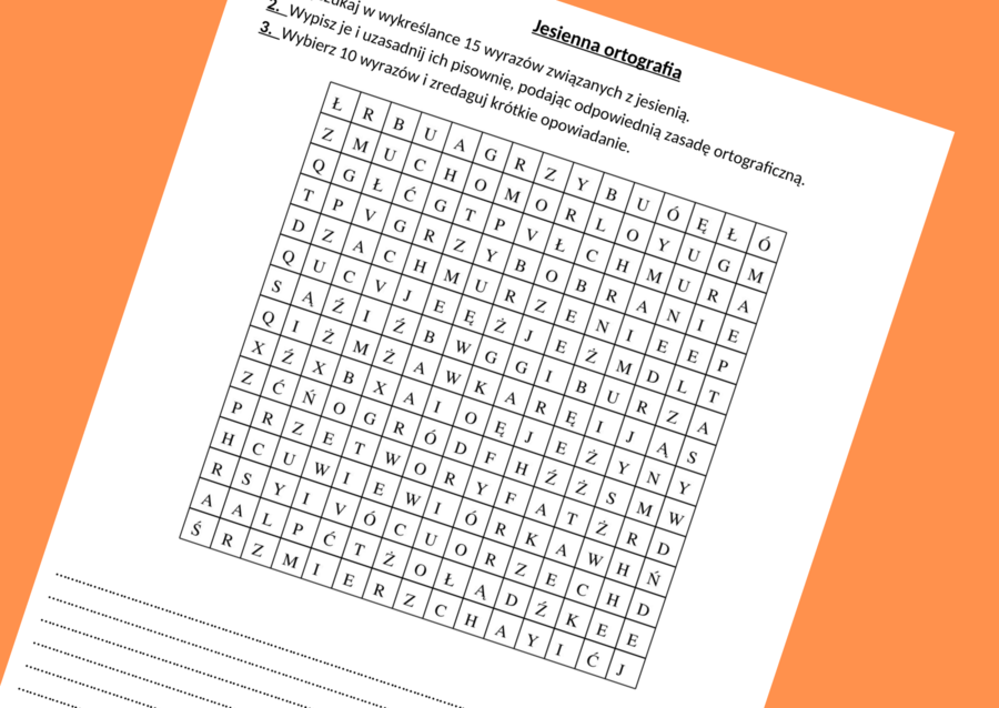 Jesienna ortografia – kl.4-5