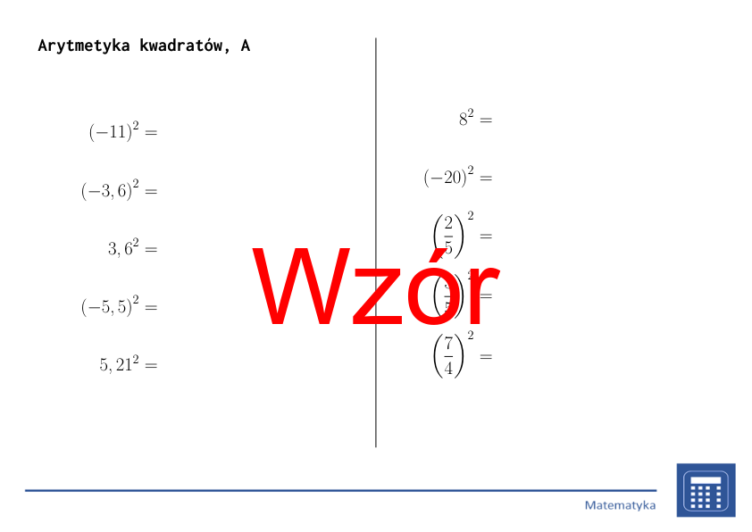 Kwadrat | matematyka | zestaw promocyjny