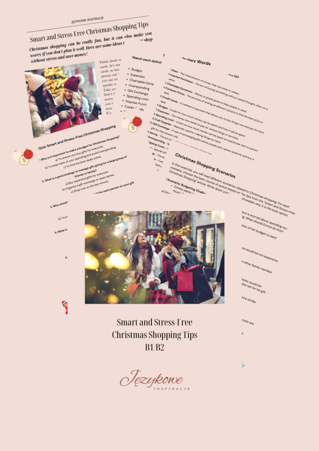 Gotowa lekcja_Smart and Stress-Free Christmas Shopping Tips. B1/B2