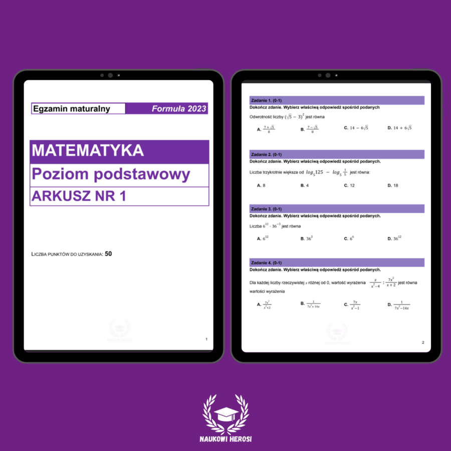 Zbiór arkuszy maturalnych cz.1 - Mat P