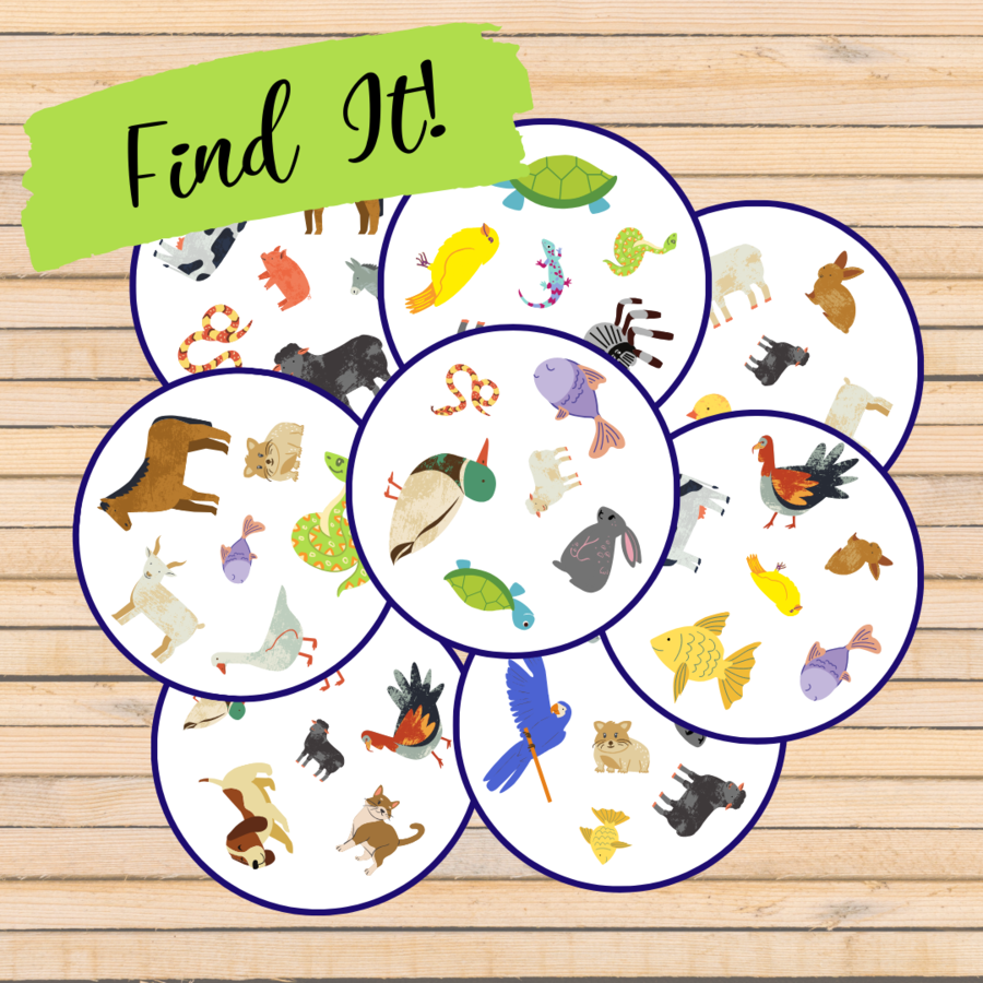 Find It! - Animals | Dobble | Zwierzęta