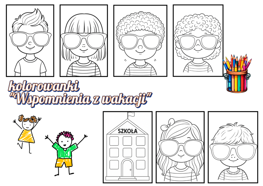 👓 7 wyjątkowych kolorowanek – „Wakacje w okularkach” 👓