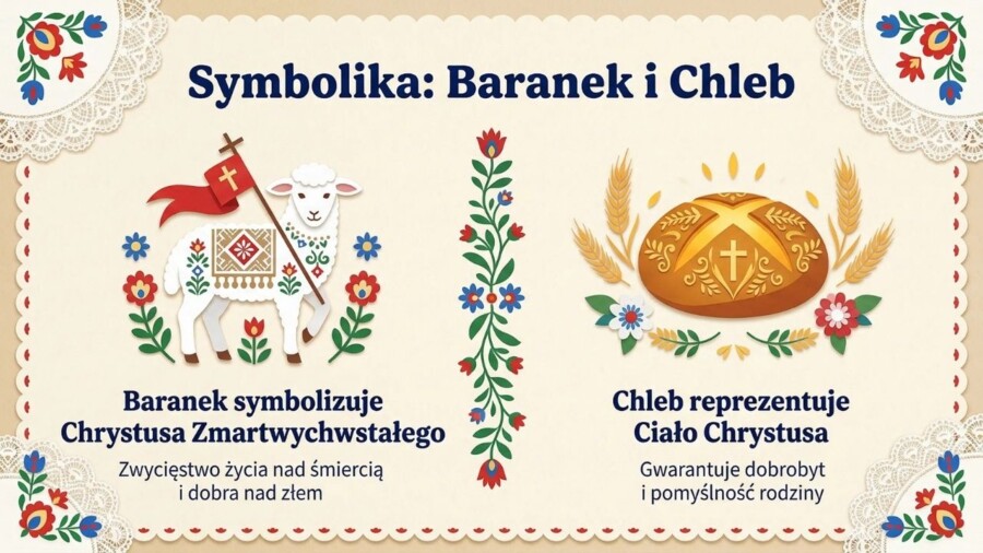 Wielkanoc w Polsce – symbole i zwyczaje (gazetka szkolna / prezentacja, styl folkowy