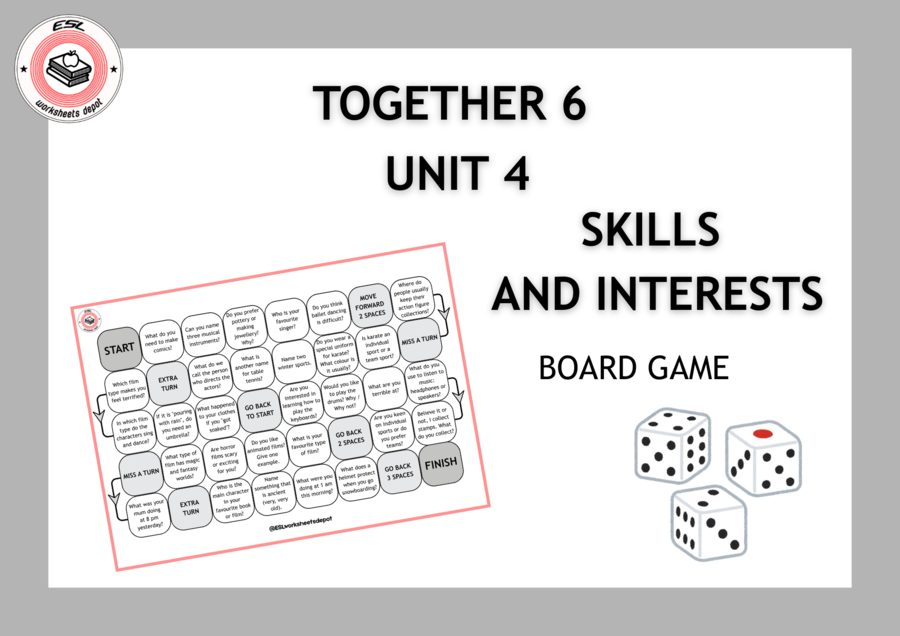 Together 6 Unit 4 - board game