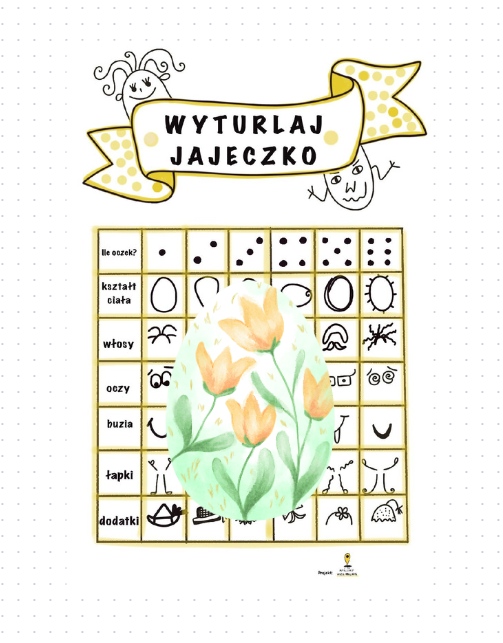 Zabawa rysunkowa - ,,Wyturlaj jajeczko"
