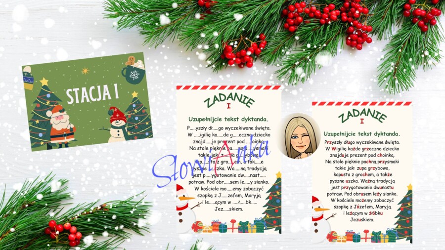 Bożonarodzeniowe STACJE ZADANIOWE
