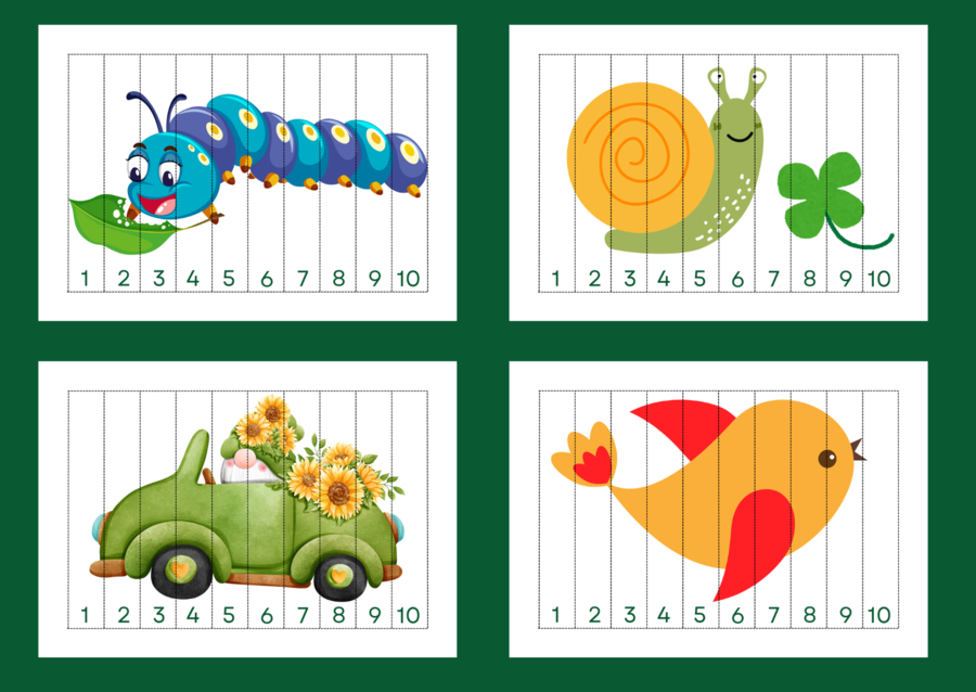 WIOSNA – puzzle – układanka- układanki – biblioteka – świetlica – przedszkole – 12 wersji