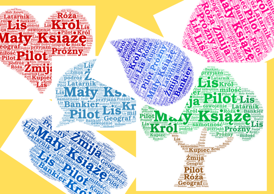 Chmury wyrazowe - "MAŁY KSIĄŻĘ'