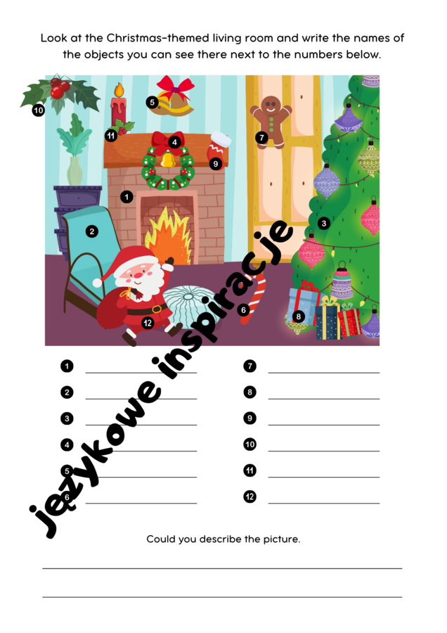 Christmas Worksheet A1/A2 Gotowa lekcje