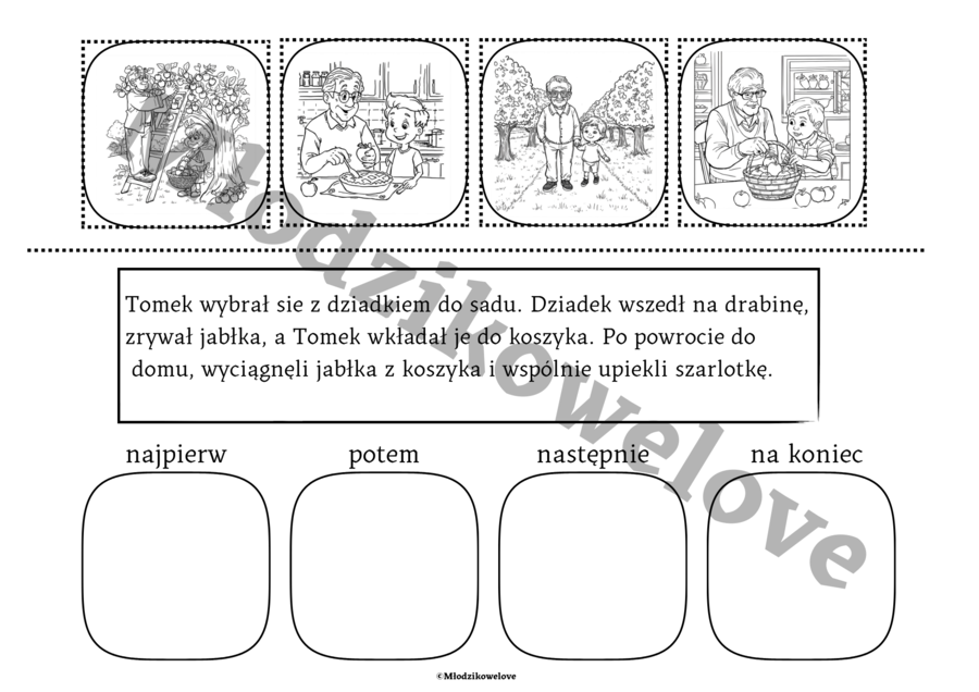 Czytanie ze zrozumieniem- kolejność zdarzeń