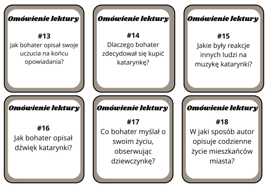 "Katarynka" - karty dyskusyjne