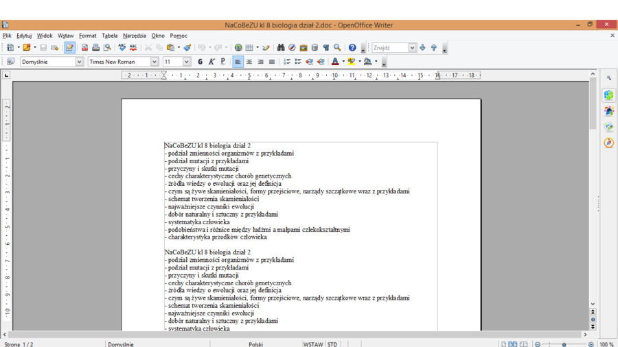 NaCoBeZU biologia klasa 8-komplet