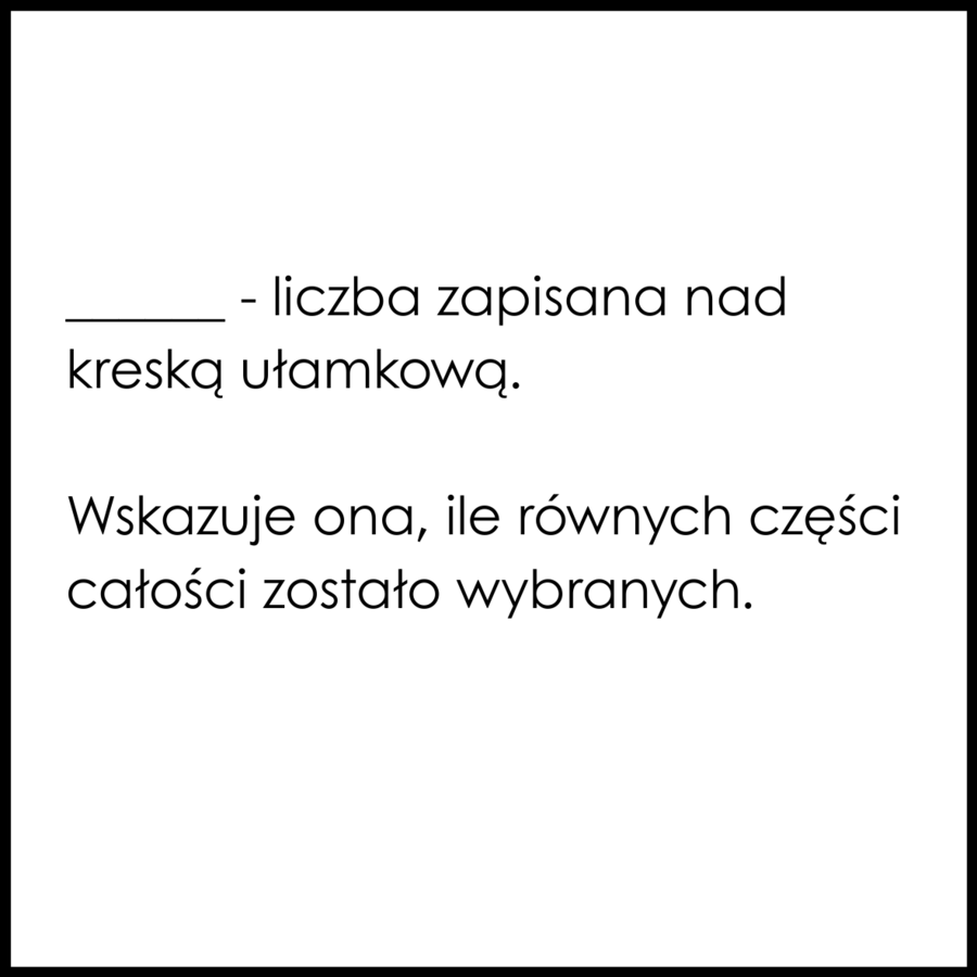 Karty Trójdzielne – Ułamki Zwykłe