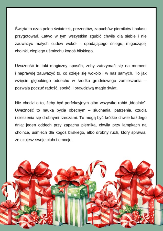 Grudniowe zaklęcia uważności